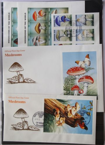 Guyana 5911-5918, 5919-5930, Block 530f. gestempelt Kleinbogen / als FDC #GG406