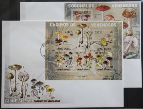 Guinea Bissau 4297-4301 und Block 703 gestempelt Kleinbogen / als FDC #GG429