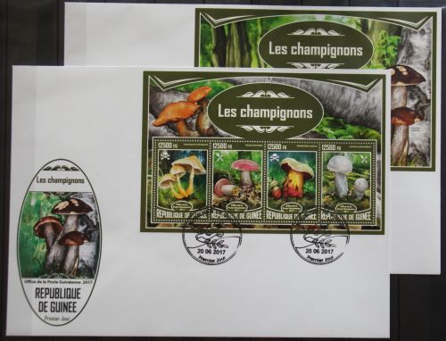 Guinea 12411-12414 und Block 2778 gestempelt Kleinbogen / als FDC #GG430