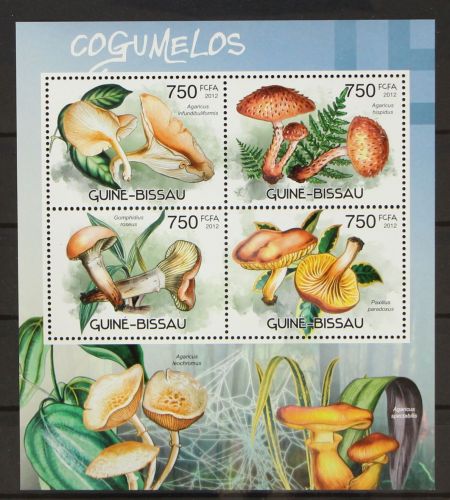 Guinea Bissau 6017-6020 postfrisch Kleinbogen / Pilze #GH162