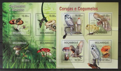Mosambik 6642-6645 und 6672-6675 postfrisch Kleinbögen / Pilze #GH226