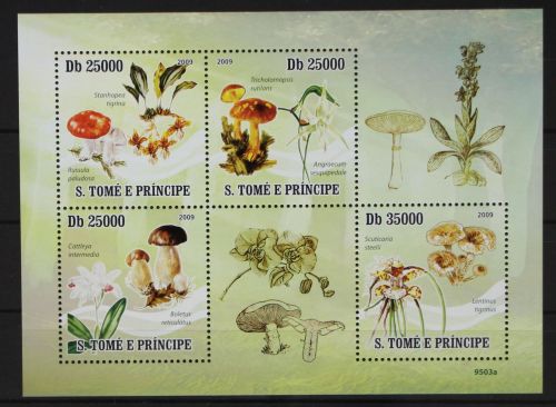 Sao Tome e Principe 4226-4229 postfrisch Kleinbogen / Pilze #GH341