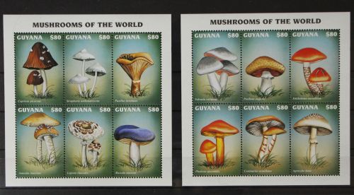 Guyana 5919-5930 postfrisch Kleinbogensatz / Pilze #GH384