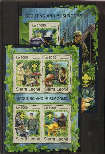 Sierra Leone 7913-7916 und Block 1115 postfrisch Kleinbogen / Pilz #GH472