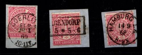 Norddeutscher Bund 4 (3x) gestempelt