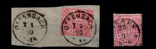 Norddeutscher Bund 21 (2x) gestempelt