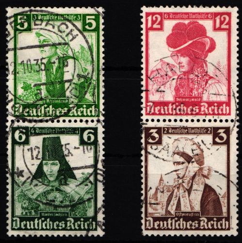 Deutsches Reich S231, S235 gestempelt