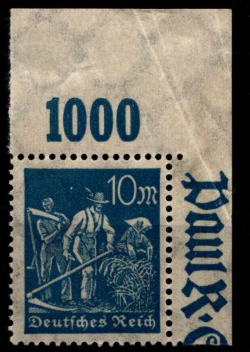 Deutsches Reich 239P OR postfrisch Vom Eckrand #GS939