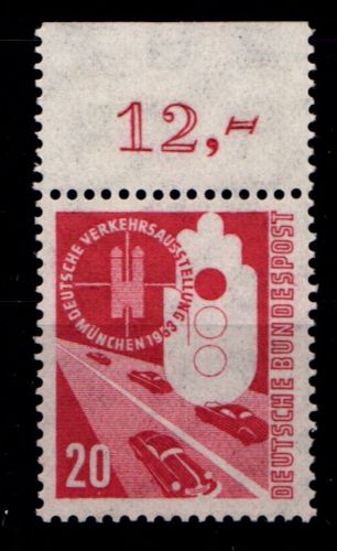 BRD Bund 169 postfrisch mit Oberrand ungefaltet #GZ721