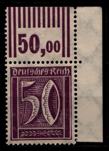 Deutsches Reich 183aW OR postfrisch 2/9/2 vom Eckrand #GX930