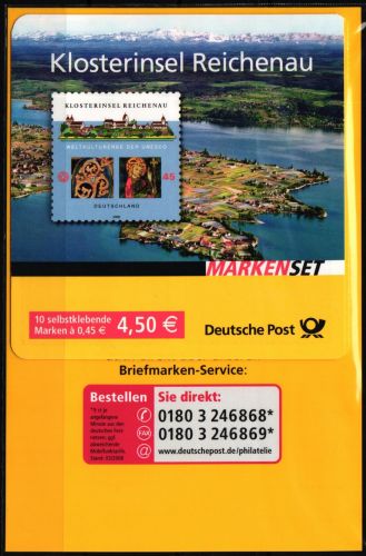 BRD Bund MH 71 II SB db postfrisch Geblisterte MH mit Aufkleber D #HB674