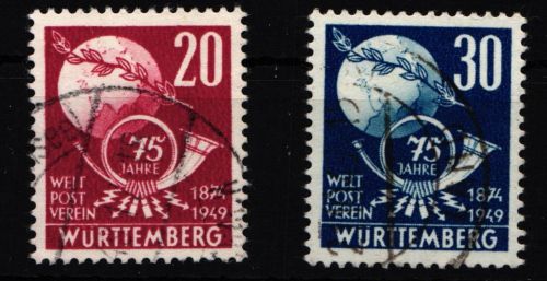 Fr. Zone Württemberg 51-52 gestempelt #HC601