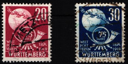 Fr. Zone Württemberg 51-52 gestempelt #HC602