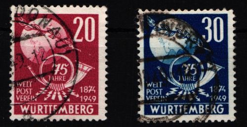 Fr. Zone Württemberg 51-52 gestempelt