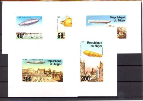 Niger 522-526 B postfrisch Zeppelin Einzelblöcke #GO627