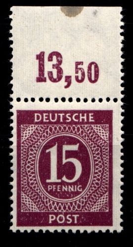 Alliierte Besetzung 921P OR dgz postfrisch Fleck im Oberrand #HG640