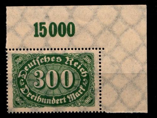 Deutsches Reich 249P OR postfrisch vom Eckrand #HA432