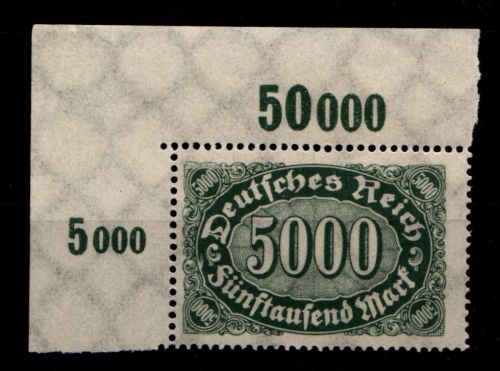 Deutsches Reich 256P OR postfrisch vom Eckrand #HA442