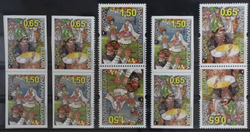 Bulgarien 5153 und 5154 B+D postfrisch Zusammendrucke aus M-Heft / CEPT #GG674