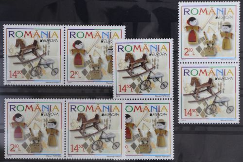 Rumänien 6950 und 6951 postfrisch Zusammendrucke aus Kleinbogen / CEPT #GG690