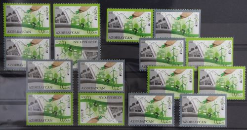 Aserbaidschan 1140 und 1141D postfrisch Zusammendrucke aus M-Heft / CEPT #GG714