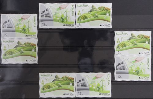 Rumänien 7067 und 7068 postfrisch Zusammendrucke aus Kleinbogen / CEPT #GG722
