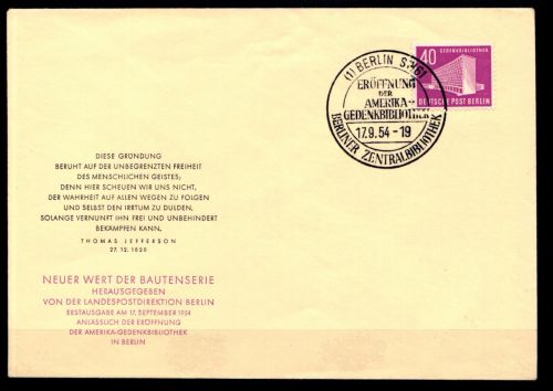 Berlin FDC 122 gestempelt #GU287