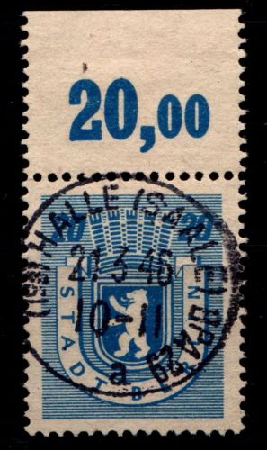 SBZ 6 A waz OR gestempelt Typenprüfung, Oberrand #HI289