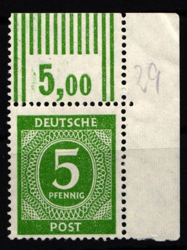 Alliierte Besetzung 915W OR postfrisch vom Eckrand #HG965