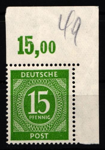 Alliierte Besetzung 922P OR ndgz postfrisch