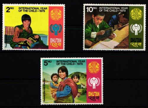 Bhutan 728A-730A postfrisch Jahr des KIndes #HD604