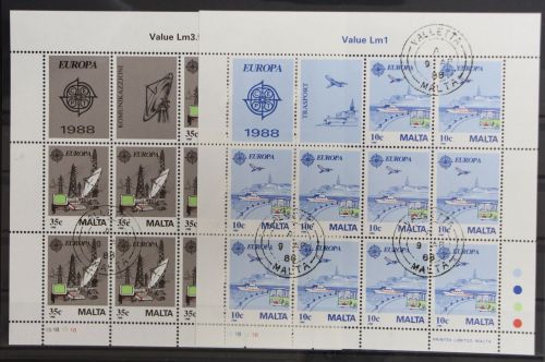 Malta 794 und 795 gestempelt Kleinbogensatz / CEPT #GY058