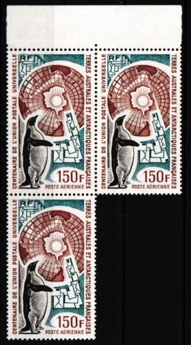 Französische Gebiete in der Antarktis (TAAF) 92 postfrisch Dreierpaar #HG345