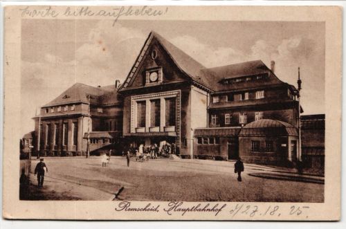 AK Remscheid Hauptbahnhof 1925 gebraucht #PM159