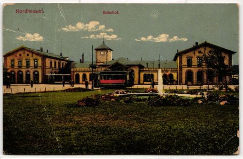AK Nordhausen Bahnhof 1925 gebraucht #PM168