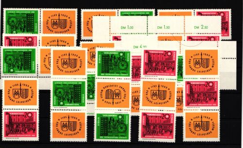 DDR W ZD 118-S ZD 51 postfrisch alle Zusammendrucke außer W ZD 123 #HJ379