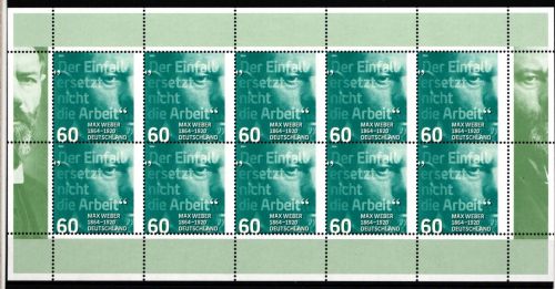 BRD 3071 postfrisch als Kleinbogen Zehnerbogen Frankatur Nominale #HN610