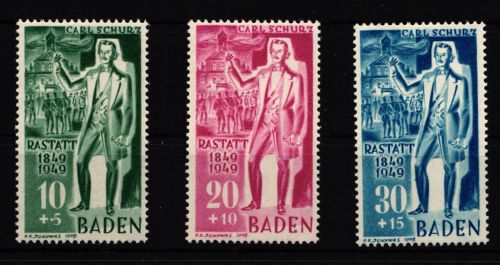 Fr. Zone Baden 50-52 postfrisch