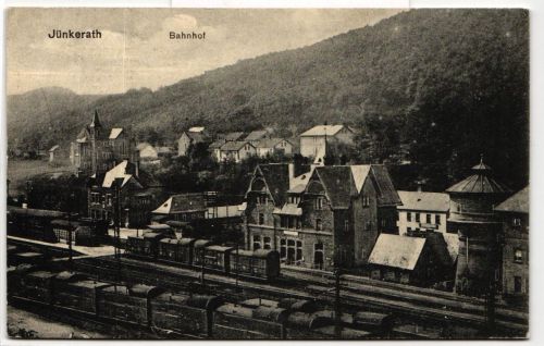 AK Jünkerath Bahnhof Feldpost 1918 gebraucht #PM182