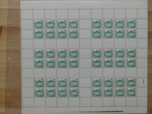 DDR MHB 21I postfrisch nicht angetrennt oder vorgefaltet #HG284