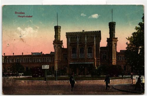 AK Breslau Hauptbahnhof 1920 gebraucht #PM252