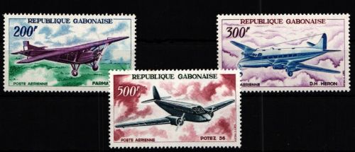 Gabun 273-275 postfrisch Flugzeuge #GY613