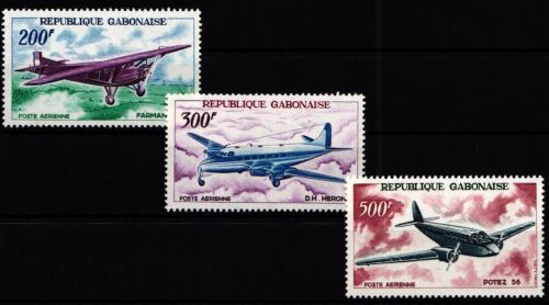 Gabun 273-275 postfrisch Luftfahrt #GY646