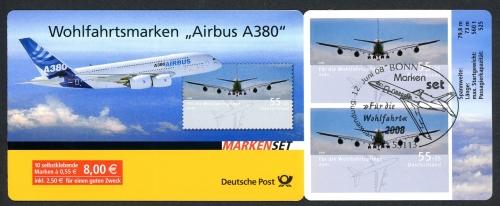 Bund Markenheftchen MH 74 gestempelt Bonn, Flugzeuge #GI211