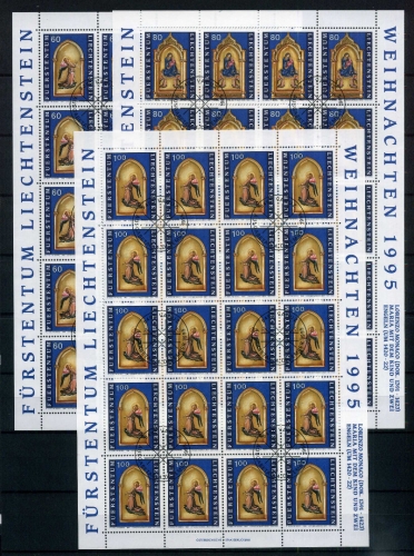Liechtenstein Kleinbogen 1120-1122 Weihnachten Ersttagssonderstempel #JG473