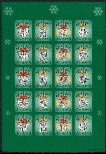 Aland Kleinbogen Weihnachtsmarken 2001 postfrisch #IJ270