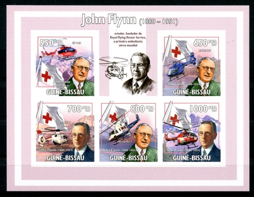 Guinea Bissau KB 4515-4519 B postfrisch Medizin, Hubschrauber #GI143