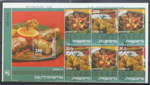 Albanien Markenheftchen mit 3048-3050 gestempelt Cept 2005 #GW604