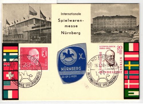 Berlin 181 u.a. auf Postkarte Spielwarenmesse Nürnberg #HT698