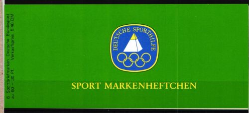 BRD 1047 I postfrisch Verkürztes P in Sport Markenheftchen #HT710